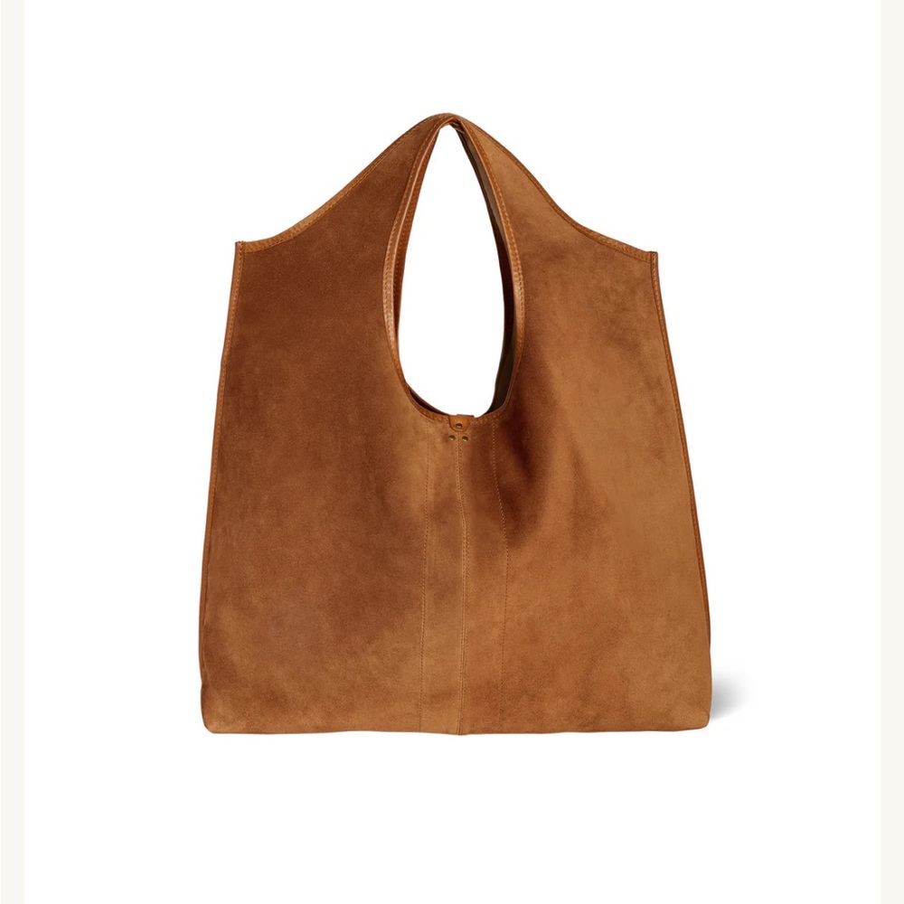 NWT Jerome Dreyfuss Paco Bag caramel split suede
